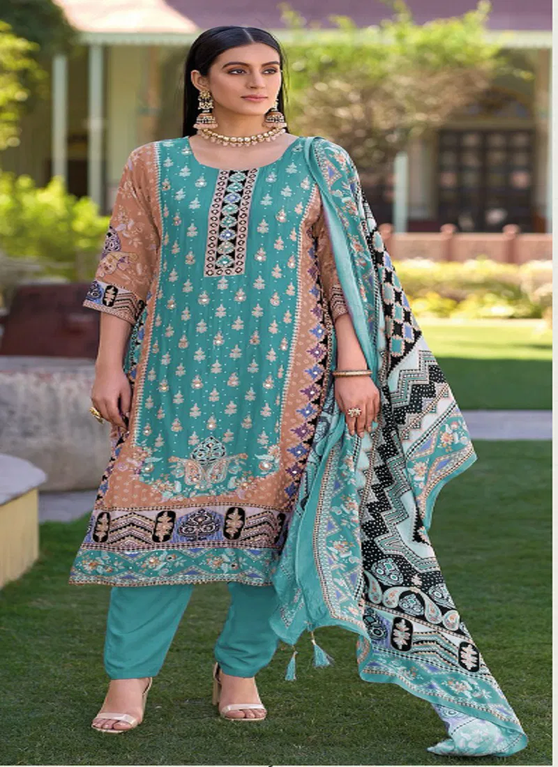 Shree Kt 206 Viscose Maslin Digital Printed Salwar Suits Collection